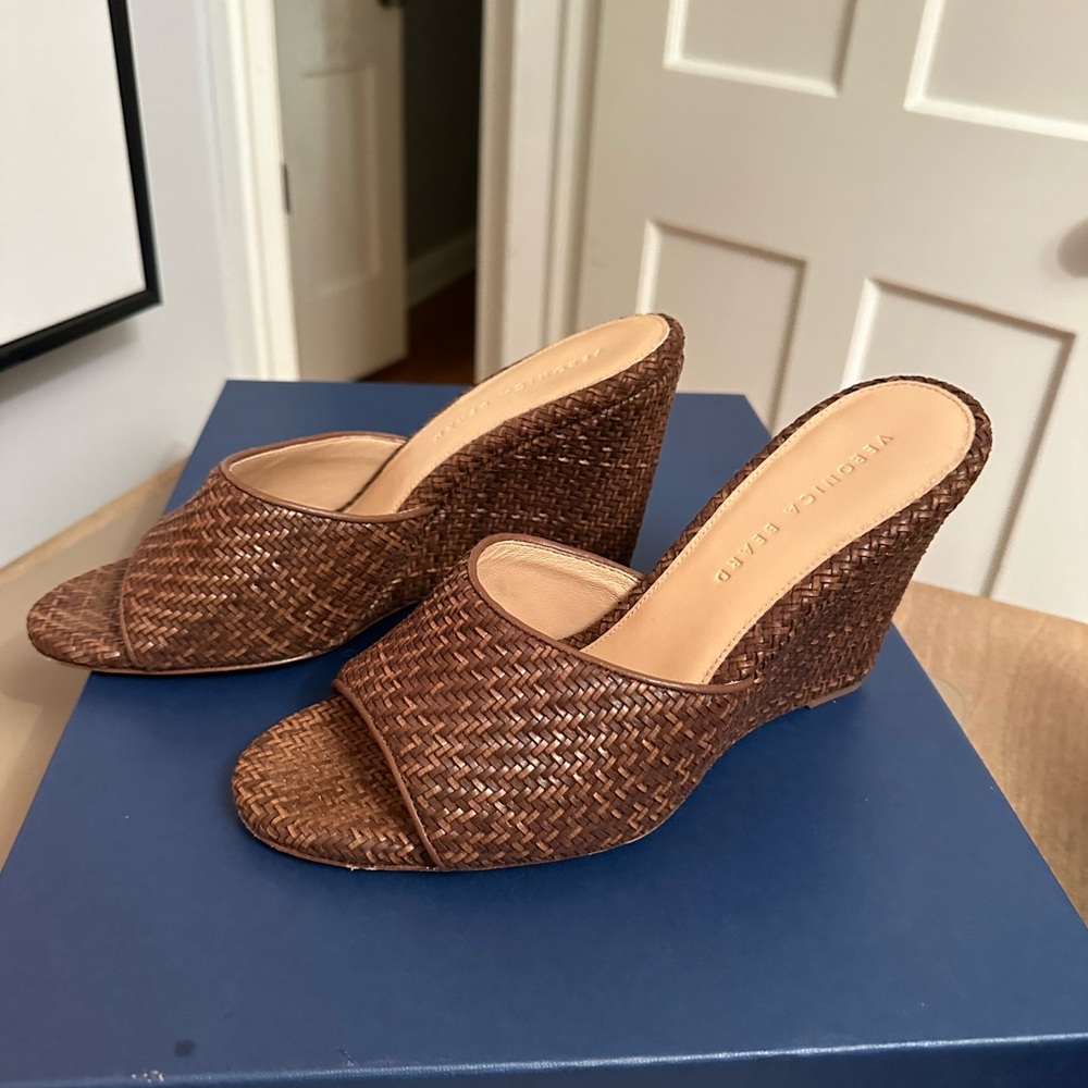 Veronica Beard Dali Wedge Woven Sandal